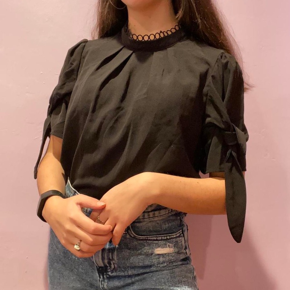 Milk & Honey Black Blouse